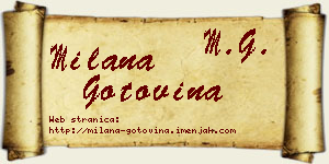 Milana Gotovina vizit kartica